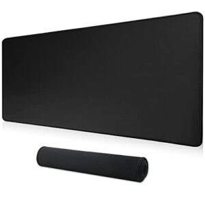HoYiXi Gaming Mouse Pad Extended Large Computer Keyboard Mouse Mat Desk Pad Soft Smooth Surface and Anti-Slip Rubber Base Waterproof Soft Cloth XXL Mouse Pad 60 x 30 x 0.3 CM - black
