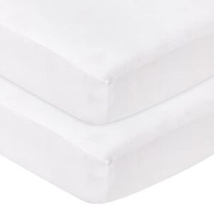 Sasma Home - 2 x Cot Bed Fitted Sheets 100% Cotton Very Soft (70 x 140 cm)