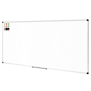 Amazon Basics Whiteboard Drywipe Magnetic with Pen Tray and Aluminium Trim