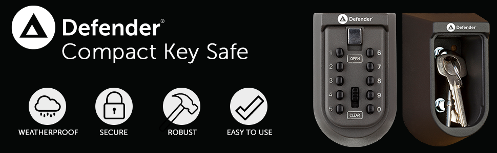 compact mini small key safe keysafe wall mounted push button combination police approved