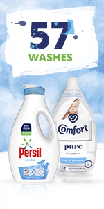 Persil Non Bio Liquid Detergent & Comfort Ultra Concentrated Pure Fabric Conditioner Bundle