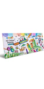 45 colour pencils