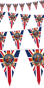 20 PCS Coronation Bunting for Charles III