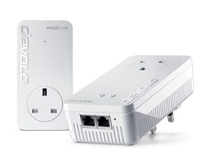 Devolo Magic 2&ndash;2400 Wi-Fi 6: Powerline Starter Kit | 4k/ 8k UHD streaming | Stable home working (Up to 2400 Mbps powerline & 1800 Mbps Mesh WiFi 6