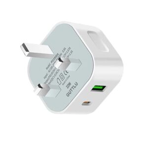 Guttlu 22W USB C Charger Plug Original compatible with iPhone 14 Pro/iPhone 14 Pro Max/iPhone 13 12 11 XR XS SE Mini Type c plug USBC Fast Charger head Adapter UK Multi Dual Port Wall Socket USB A+C