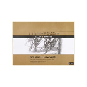 Daler Rowney Fine Grain Lightly Textured Heavyweight 200 gsm A2 Drawing Paper Pad