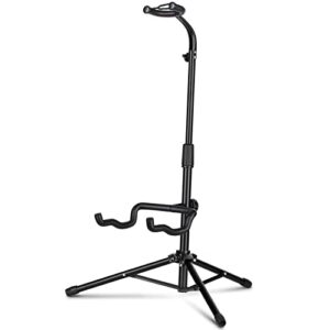 CAHAYA Guitar Stands with Neck Holder Folding Tripod Floor Metal Universal Holder