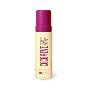 Coco & Eve Sunny Honey Bali Bronzing Foam. Natural Sunless Self Tanner Mousse. Anti Cellulite