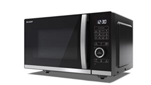 SHARP YC-QG254AU-B 25 Litre 900W Black Flatbed Microwave Oven & 1000W Grill