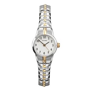 Sekonda Womens 20mm Analogue Quartz Watch with White Dial and Two Tone Stainless Steel Bracele
