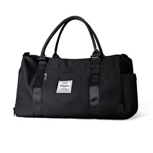 Gym Bag Womens Mens with Shoes Compartment and Wet Pocket