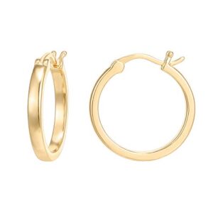 PAVOI 14K Gold Plated 925 Sterling Silver Post Lightweight Hoops | Gold Hoop Earrings for Wome