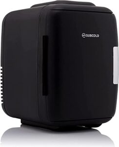 Subcold Classic4 Mini Fridge - Cooler & Warmer | 4 Litre/6 Cans | AC+USB | Portable Small Fridge for Skincare