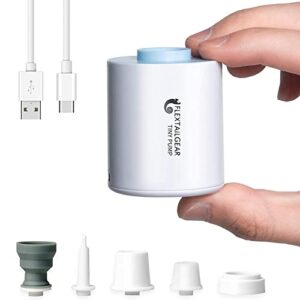 FLEXTAILGEAR TINY PUMP Portable Air Pump Ultra-mini Air Pump with 1300mAh Battery USB Rechargeable to Inflate Deflate for Pool Floats Air Bed Air Mattress Swimming Ring Vacuum storage bags