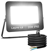 Lepro 10W LED Floodlight Outdoor, 850LM LED Security Lights, 70W Incandescent Lamp Equivalent, Wa...