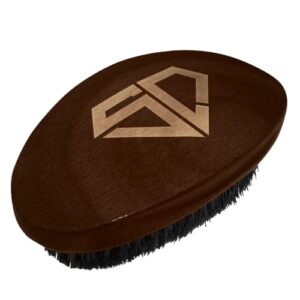 ShyneDurags Hard Wave Brush – Professional Curved Hair Brush for Faster 360 Waves – Beechwood Styling Brush with Reinforced Bristles – Suitable for Men and Women – Compact and Portable