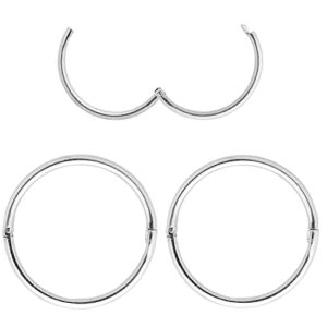 365 SLEEPERS Sterling Silver Hinged Hoop Sleeper Earrings - Hand Made In Australia - Nickel Free Hypoallergenic - 8mm - 10mm - 12mm - 14mm