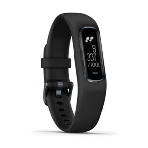 Garmin Small/Medium vivosmart 4 Smart Activity Tracker with Wrist-Based Heart Rate and Fitness Monitoring Tools - Black