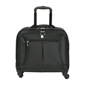 Tassia Roller Cases - Rolling Wheeled Laptop Bag - Large Storage Area Business Briefcase Laptop Trolley Case - 4 Wheel Spinner Hand Luggage - Roller Case for Travel
