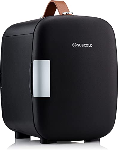 Subcold Pro4 Luxury Mini Fridge Cooler | 4 Litre / 6 Cans | AC and Exclusive USB Power Option | Portable Small Fridge for the Office