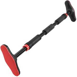 Pull Up Bar Door Frame NO Screws + Exercise E-Book | Professional Chin Up with Padded Handles | Extra Wide Dip Workout Bars for Hanging in Doorway at Home without Drilling