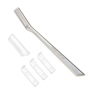 Tweezerman Facial Razor Dermaplaner with 3 spare blades silve