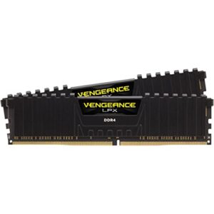 CORSAIR CMK64GX4M2E3200C16 VENGEANCE LPX 64GB (2 x 32GB) DDR4 3200 (PC4-25600) C16 1.35V Desktop Memory - Black