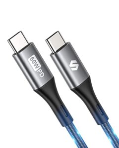 Silkland USB C Charger Cable 2M 60W Type C Charger Cable Fast Charging PD 3.0 & QC 3.0 USB C for Samsung S23 S22 Ultra S21 Pixel 7 Pro 7 6 4 4a 3 MacBook Pro 2021 iPad Pro 2021
