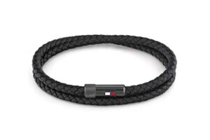 Tommy Hilfiger Jewelry Men's Leather Bracelet Black - 2790262S