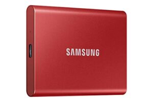 Samsung T7 Portable SSD - 2 TB - USB 3.2 Gen.2 External SSD - Metallic Red (MU-PC2T0R/WW)