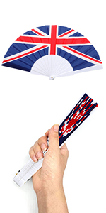 Union Jack Folding Fan Handheld