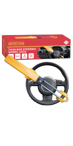 gadlane twin bar steering wheel lock car lock anti-theft device car steering lock car wheel lock