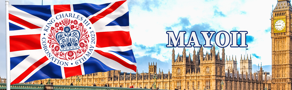 5x3FT King Charles III's Coronation Decorations Souvenir Flag