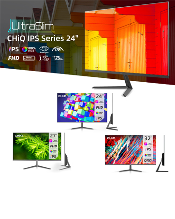 CHiQ 32 inch QHD (2560x1440) Computer Monitor, LED,IPS,5ms,3-Sided Frameless & Ultra Slim, HDMI D...