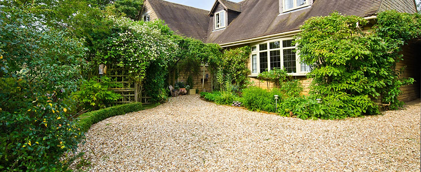 Controlling weeds in a gravel drive