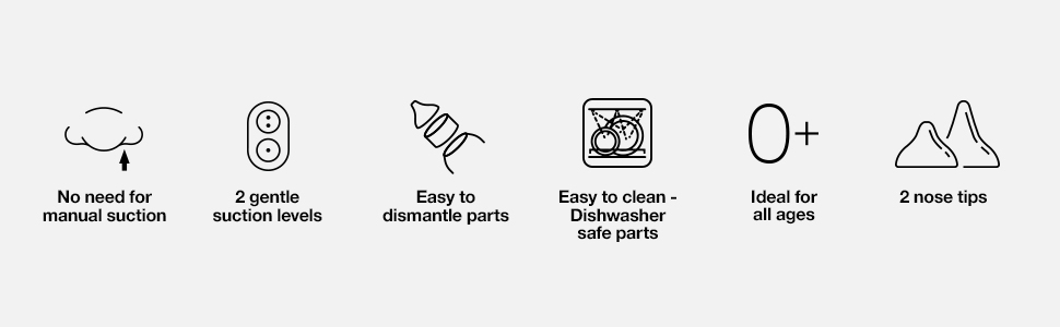 nasal aspirator; baby; nose sucker; snuffle babies; cold relief; nose cleaner; braun; electric;