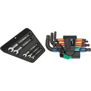 Wera Compatible 6003 Joker 5 Set 1 | Ringmaulschlüssel-Satz & 05133164001 950/9 Hex-Plus Multicolour 2 L-Key Se