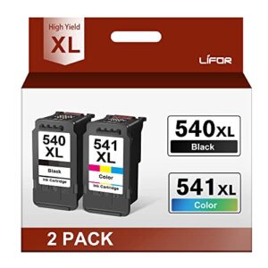 540XL 541XL Twin Pack Compatible for Canon 540 and 541 Ink Cartridges 540 541 PG-540XL Black CL-541XL Colour for Pixma TS5150 TS5151 MG3650 MG3650S MG3600 MG4250 MX475 MG3250 MG3550 MG3150 MG325
