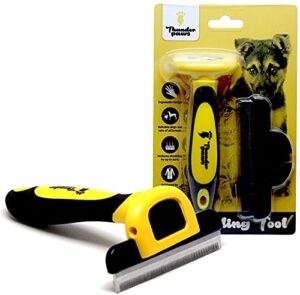 Best Professional Deshedding Tool and Pet Grooming Brush – D-Shedz by Thunderpaws for Small