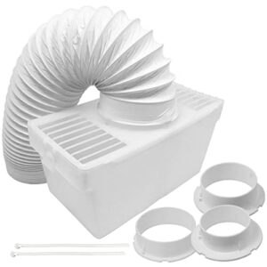 SPARES2GO Vent Hose Condenser Kit with 3 x Adapters Compatible with White Knight Tumble Dryer (1.2m)
