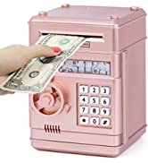 Highttoy Money Box for Kids Ages 3-12,Electronic ATM Money Safe for Kids Money Bank Piggy Bank fo...