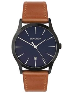 Sekonda Men's Quartz Watch with Analogue Display and Leather Strap