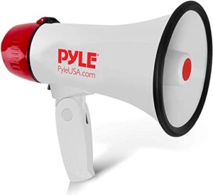 Pyle Portable Megaphone Speaker Siren Bullhorn - Compact and Battery Operated with 20 Watt Power