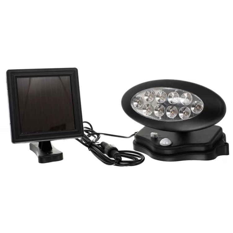 garden mile Wall Spot PIR Motion Activated LED Solar Powered PIR Motion Sensor Security Wall Light Outdoor Garden Bright Lighting Security Light for Garden Wall Shed Fence Office Home            [Energy Class A+]