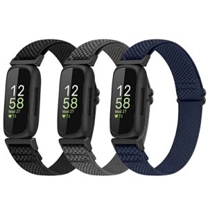 enkic 3 Pack Elastic Strap Compatible with Fitbit Inspire 3/Fitbit Inspire 2/Fitbit Inspire/Inspire HR/Fitbit Ace 3/Ace 2 Strap