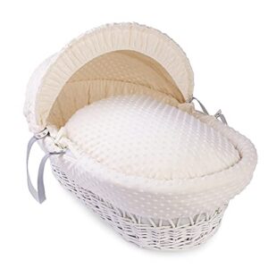 Clair de Lune | Dimple Moses Basket Bedding Set | Universal Moses Dressing Covers Set | Made in Great Britain (Basket is NOT Included) - Cream