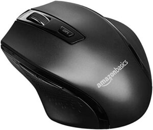 Amazon Basics Ergonomic wireless mouse - adjustable DPI - Black