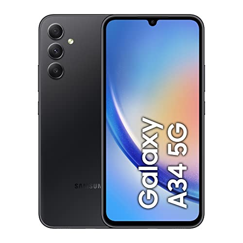 Samsung Galaxy A34 5G Mobile Phone 6.6 Inch Super AMOLED screen 128GB Awesome Graphite 3Y Extended Manufacturer Warranty
