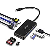 Aceele USB C Hub 11 in 1 Type C Adapter with 4 USB Ports, HDMI, VGA, RJ45 Gigabit Ethernet, SD/TF...
