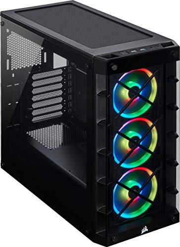 Corsair iCUE 465X RGB Tempered Glass Mid-Tower ATX Smart Case (Tempered Glass Side & Front Panels